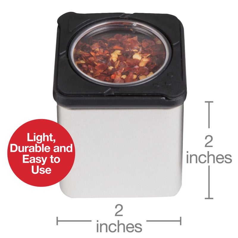 Good Cooking Set of 12 Magnetic Spice Jars, Shake or Pour Containers - Attaches to Most Refrigerator Doors & Appliances, Seasoning Dispensers- Easy Open Window Top Shakers Metal- Space Saving Kitchen Essential - Image 5